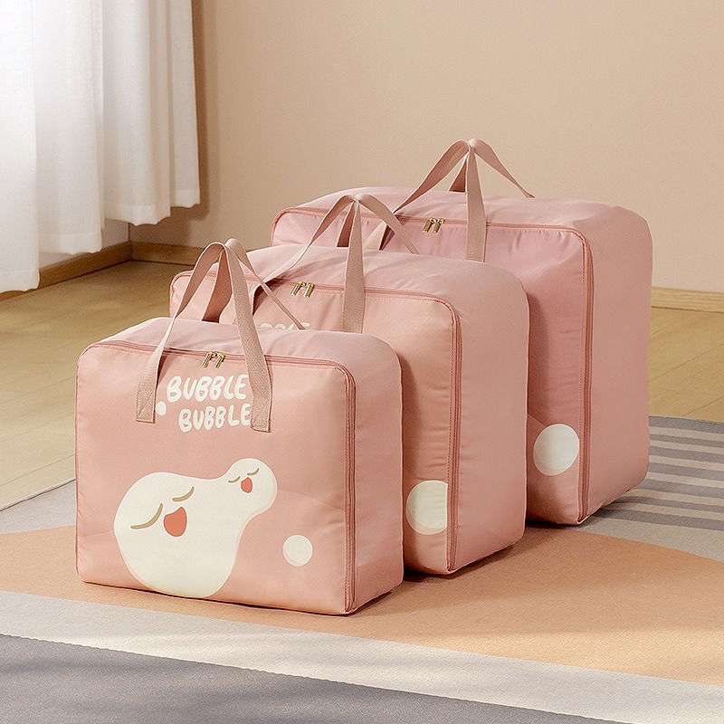 Oxford cloth quilt storage bags for kindergartens, moving luggage bags, large-capacity cartoon storage bags for children Specification drawing