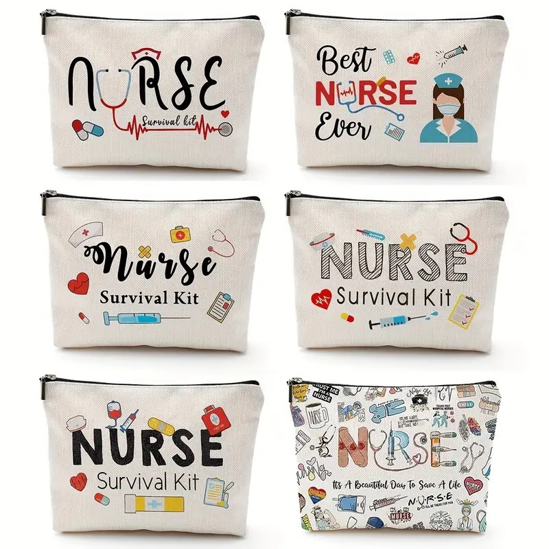 Taylor Swiftie gift makeup bag Cotton and linen Nurse letter print storage waterproof linen coin purse in stock full figure