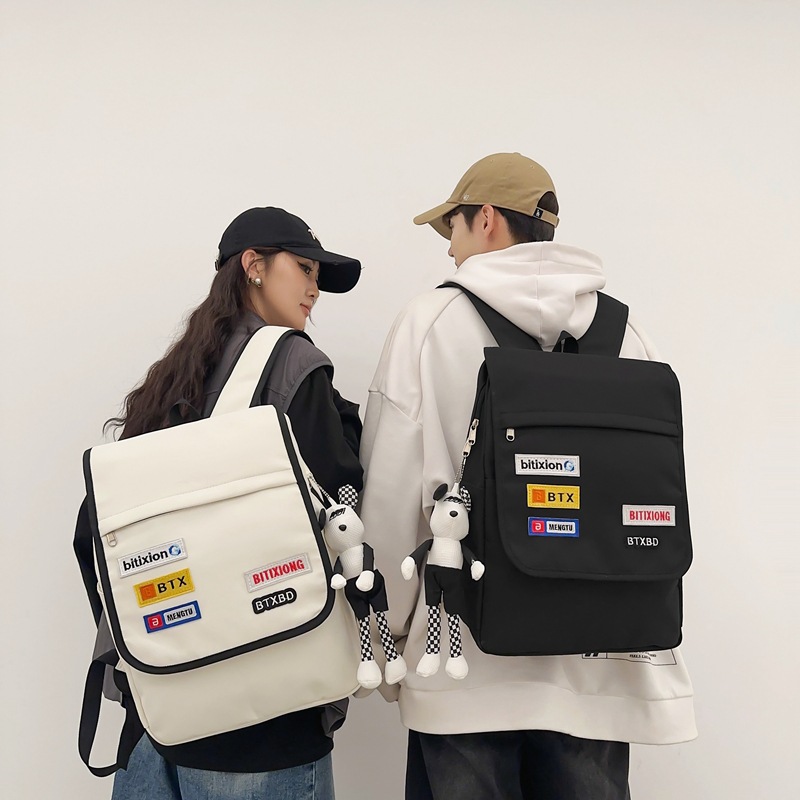 The trend of large-capacity backpacks for female college students, high school students, junior high school students and primary school students in the cross-border Korean version details Picture