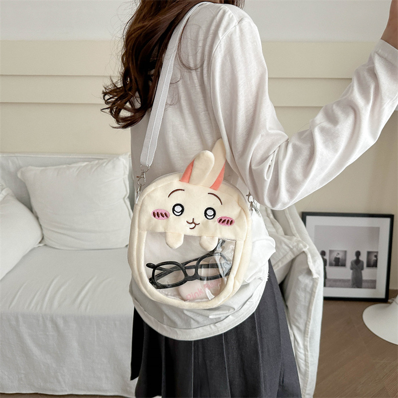 New cute and versatile, girlish, Kawaii, single-shoulder pain bag, coin purse, ugly and cute jelly, national grabbie doll exchange Specification drawing