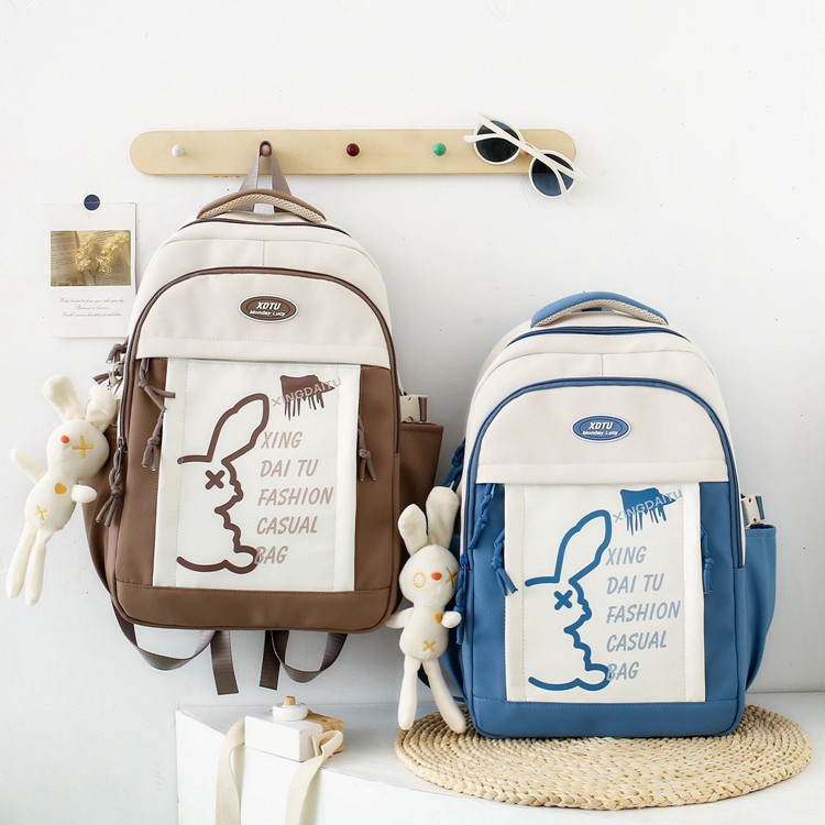 Large-capacity backpacks for girls, high school students, junior high school students, senior high school students, college students, and girls, lightweight commuting backpacks Specification drawing