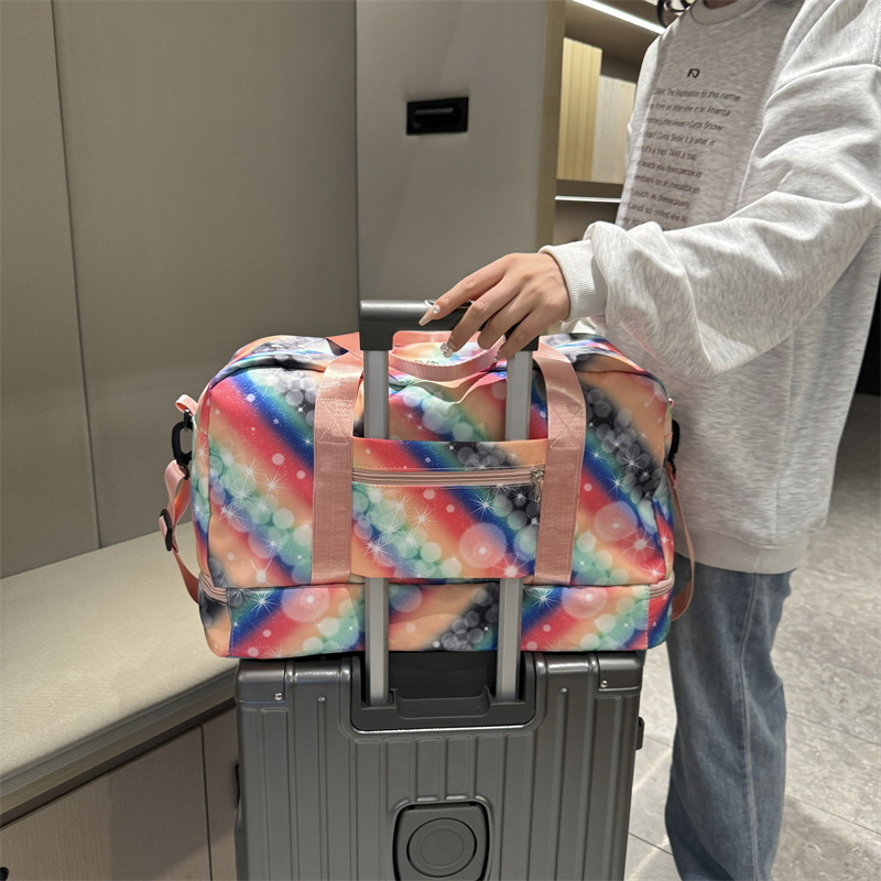 Large-capacity sports luggage bag, fitness hand-held travel bag, lightweight yoga bag with dry and wet separation, short-distance business trip swimming bag details Picture
