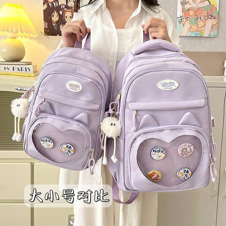 New versatile cartoon backpack for high school and junior high school students, large-capacity schoolbag, sports computer and casual backpack for college students details Picture