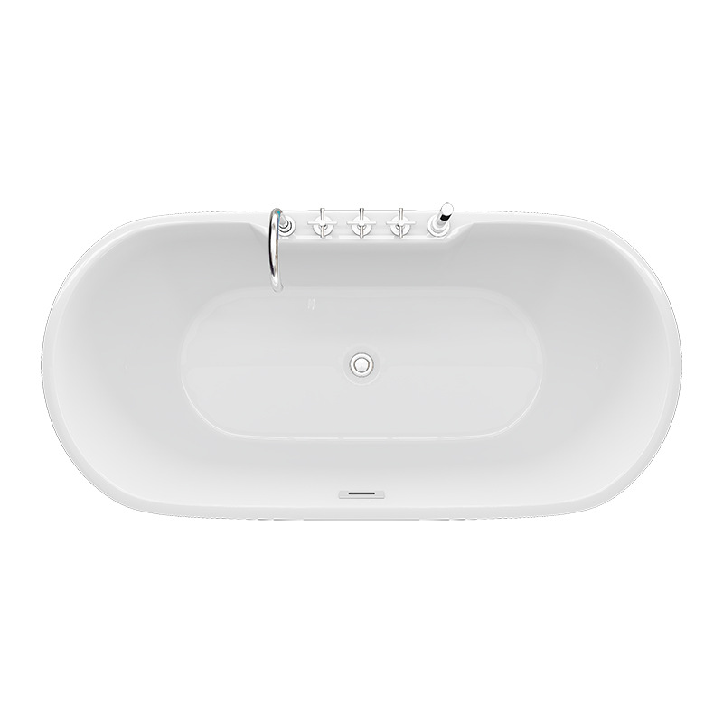 Foshan manufacturer directly supplies large, medium and small-sized household elliptical acrylic bathtubs, hotel engineering bathtubs, QT-088 Item Picture