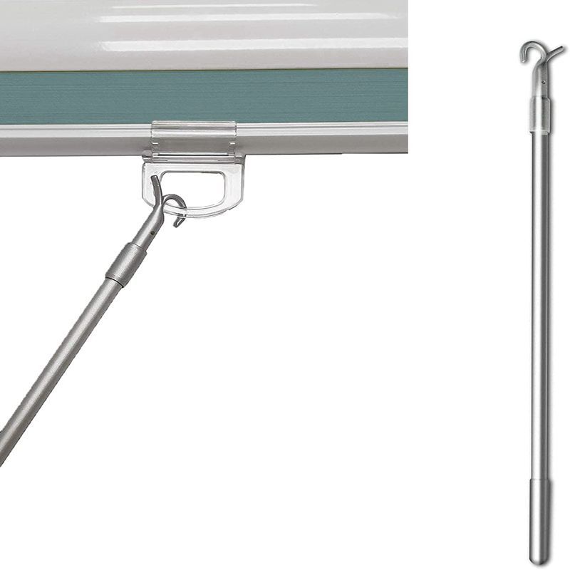 Curtain accessories: 60CM aluminum alloy gray curtain telescopic rod, adjustable length pull rod Specification drawing