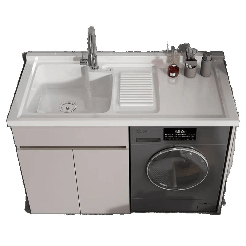 Whole honeycomb aluminum washbasin, wardrobe, integrated quartz washbasin, balcony cabinet, washbasin with washboard, combined companion supply chain Item Picture