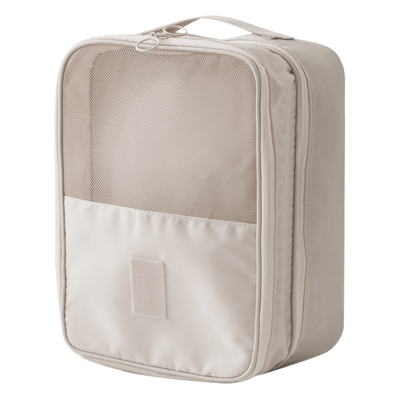New twill Oxford fabric three-layer shoe box fabric waterproof portable handbag with a pull-out handle shoe storage bag Item Picture