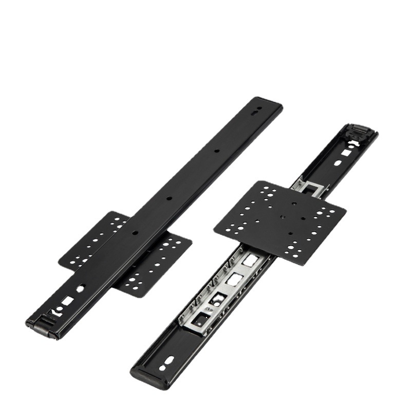 Cabinet insert type, wardrobe folding door, hidden sliding track, side insert revolving door, square panel, TV cabinet sliding rail Item Picture