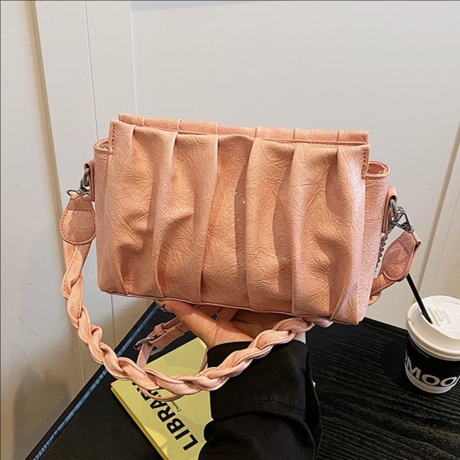 High-end pleated solid color stylish underarm bag for women 2025 new style versatile casual commuting fashion single-shoulder crossbody bag full figure