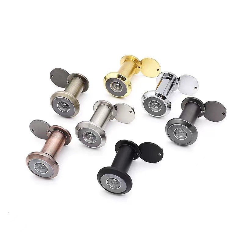 High-definition cat-eye entrance door anti-theft door mirror, extended household stainless steel cat-eye, metal anti-picking adjustable sheep eye wholesale Item Picture