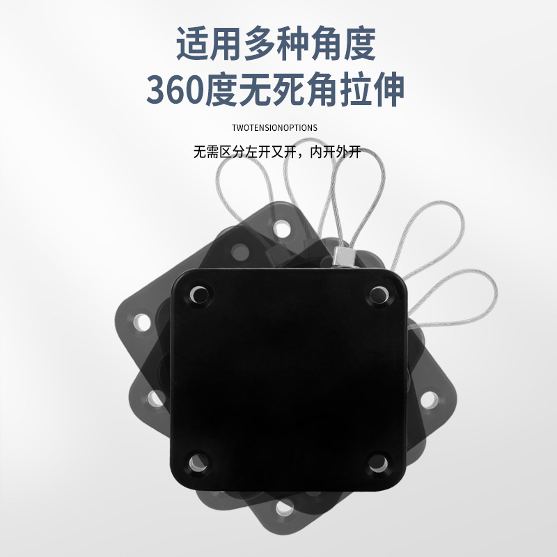 Household wooden door non-drilling drawstring door closer, kitchen sliding door silent buffer simple automatic door closer Specification drawing