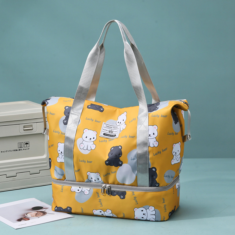 Cute hand-held short travel bag for girls, lightweight for short trips, large-capacity luggage storage bag for students' boarding at the beginning of the school term full figure