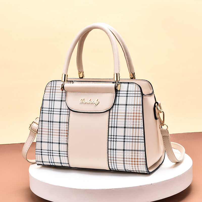 Checkered color-blocking women's bag 2022 new style, Korean-style fashionable women's bag, crossbody single-shoulder handbag, one-piece consignment full figure