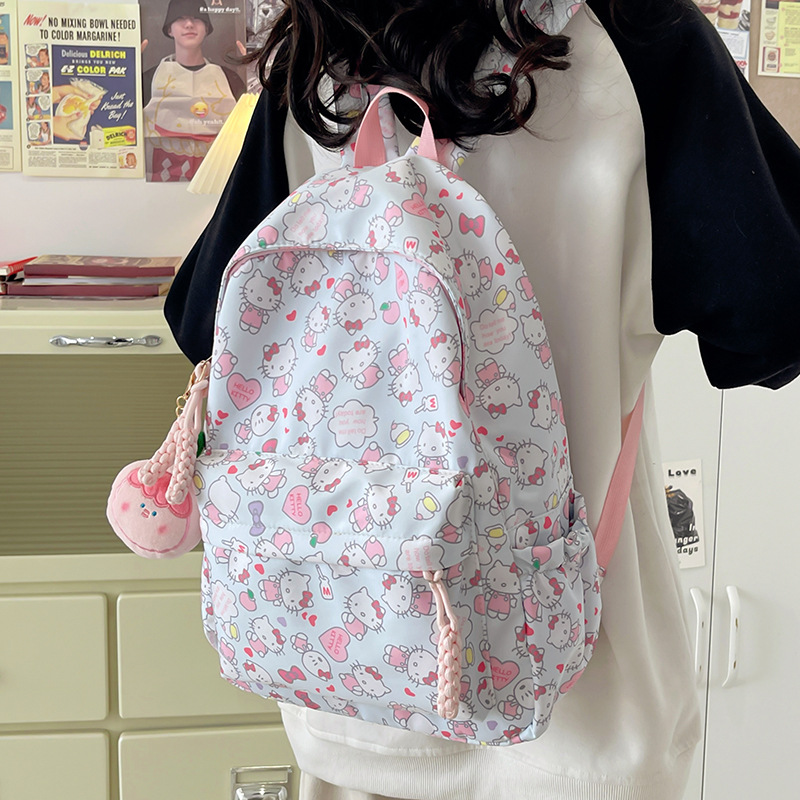 Cross-border high-appearancelevel schoolbag for girls, junior high school, senior high school and college students, large-capacity backpack, lightweight schoolbag for primary school students Specification drawing