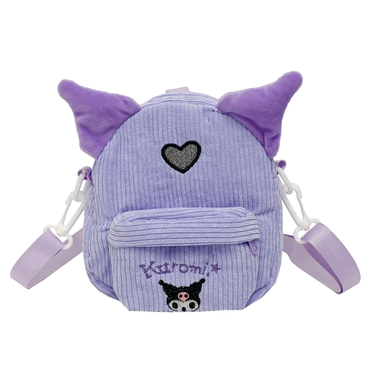 New cartoon personality corduroy mobile phone bag, girls' crossbody makeup bag, claw machine doll, coin purse manufacturer wholesale version Item Picture