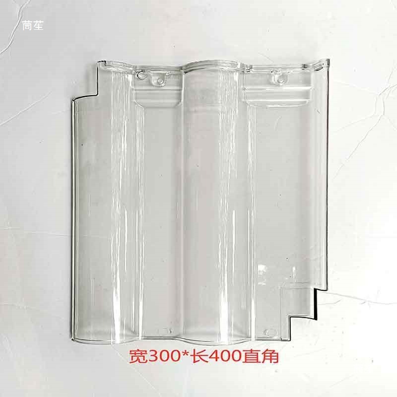 Transparent roof, high molecular resin, transparent glazed tile roof, plastic skylight roof, greenhouse, ceramic tile details Picture