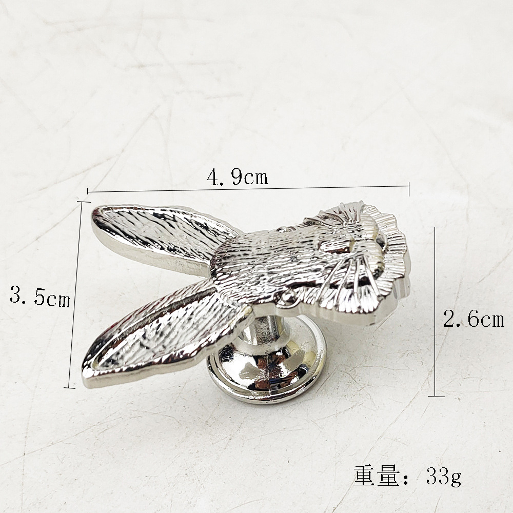 In-stock bunny handle zinc alloy single-hole handle for cabinets and drawers, metal craftsmanship for Easter Application Scenario