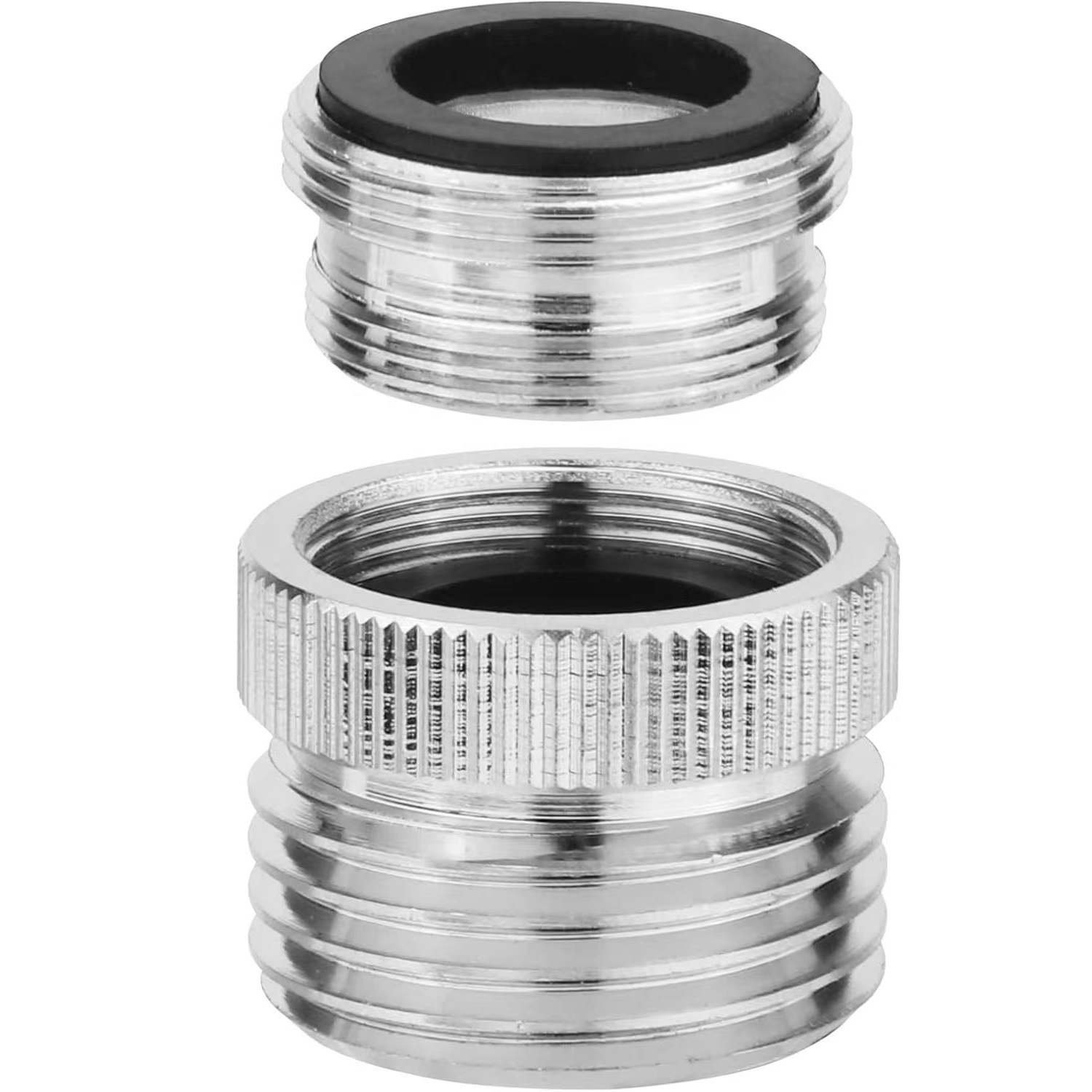 The American standard faucet is connected to the garden hose. The inner thread is 22 turns and the outer thread is 3/4GHT. The inner thread of the joint is 22 turns and 6 minutes Item Picture