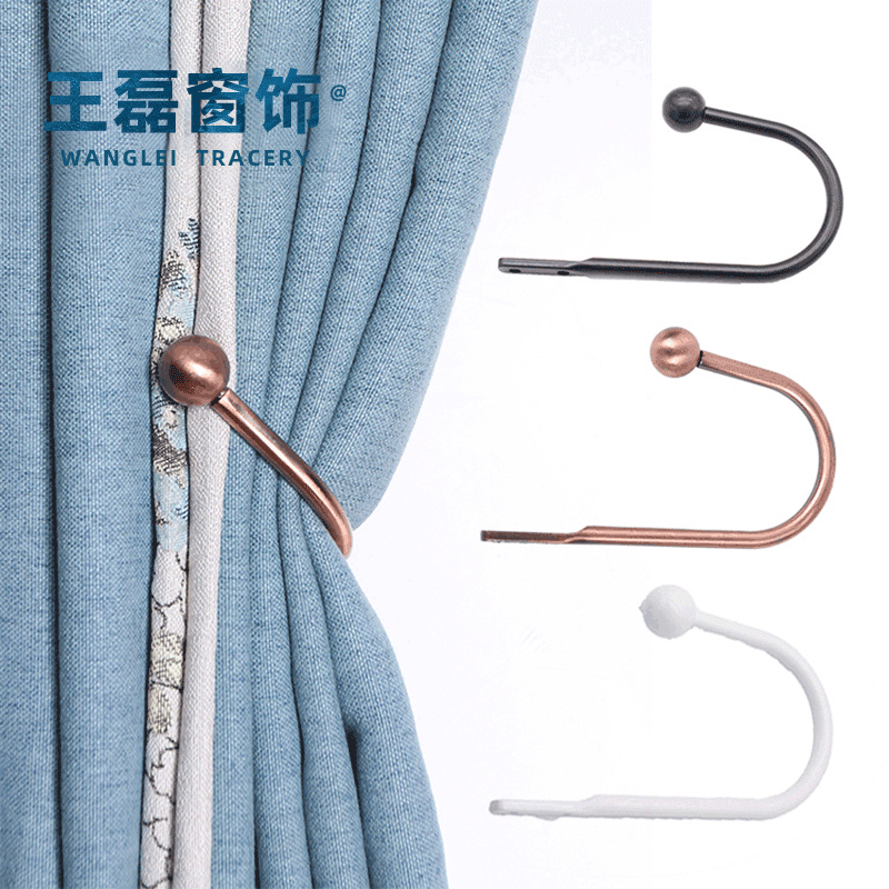 Cross-border supply of aluminum alloy material stainless steel curtain wall hooks, U-shaped curved hooks, fixed curtain hook manufacturers' supply full figure