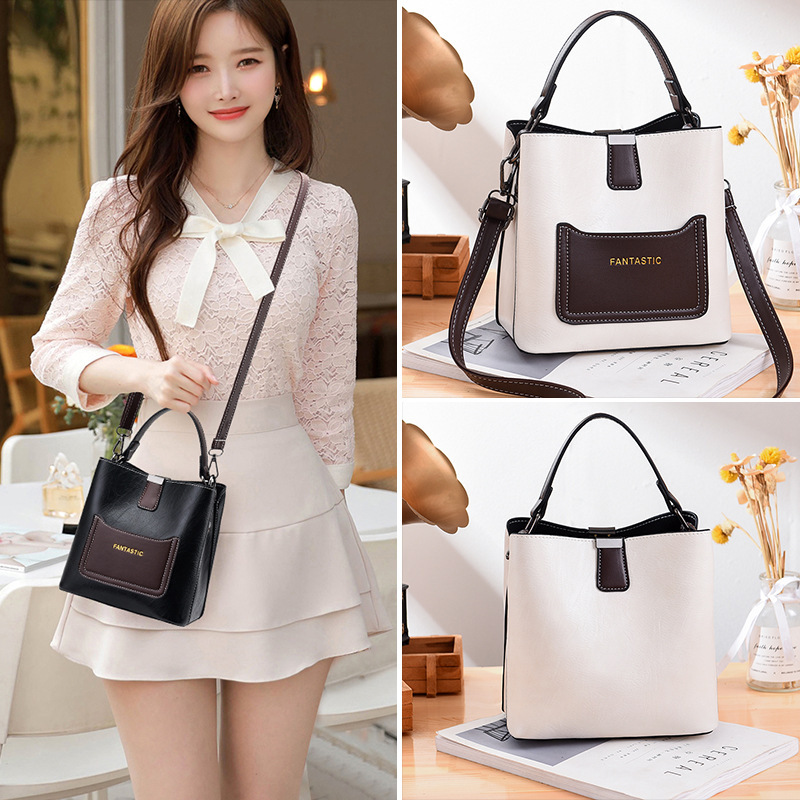 Bucket bag Women's bag 2022 New style small bag Women's fashionable and simple crossbody handbag single-shoulder Korean version export consignment details Picture