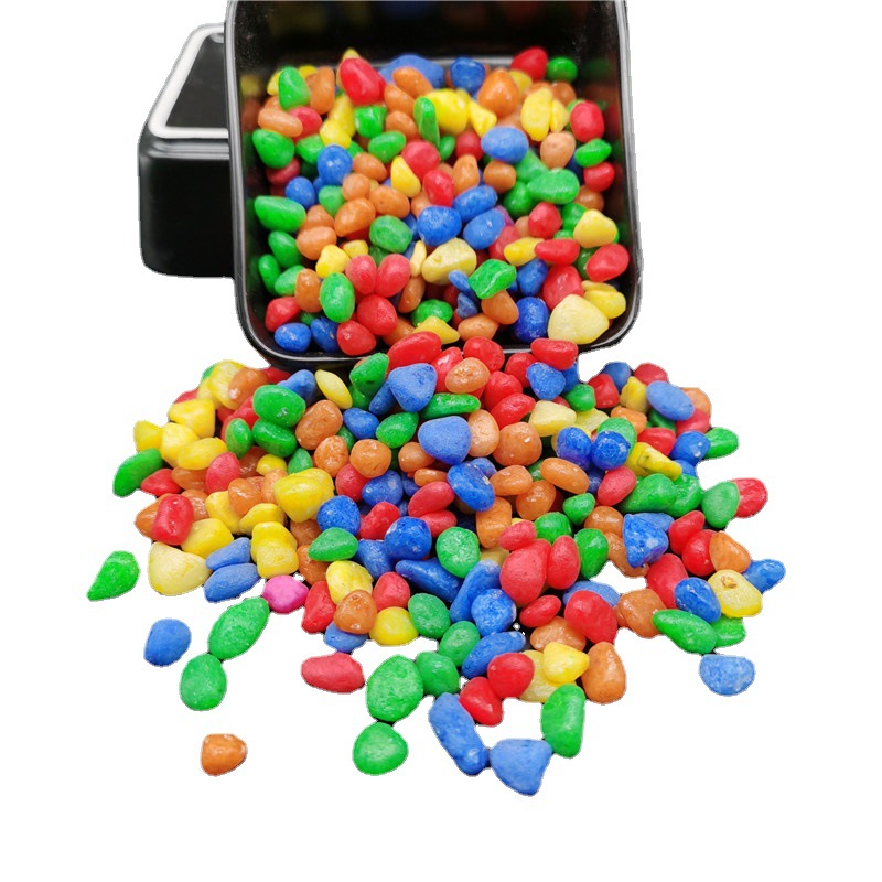 Long-term production of dyed colored stones, dyed seven-color pebbles, garden paving, bathtubs, decorative toys, and colorful small stones full figure