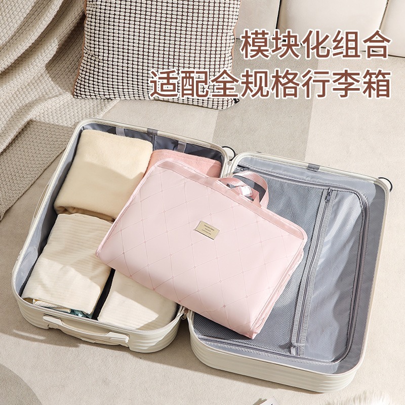 7-in-1 travel storage bag, large-capacity clothing organization bag, multi-compartment portable storage bag for underwear and toiletries Specification drawing