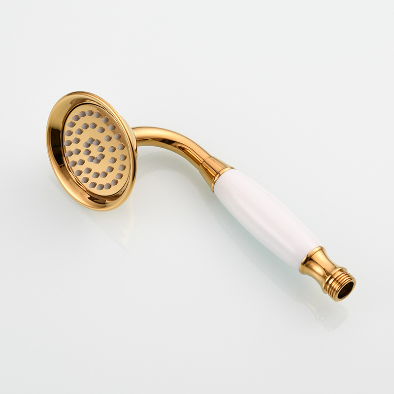 Copper ceramic golden round hand-held shower head, showerhead, small flower head, shower head, cold and hot ciencia Specification drawing