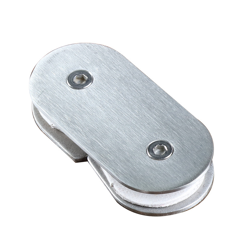 Stainless steel glass clamps 180-degree bilateral fixed clamps, shower room glass connection parts, partition corner codes, factory direct sales Item Picture