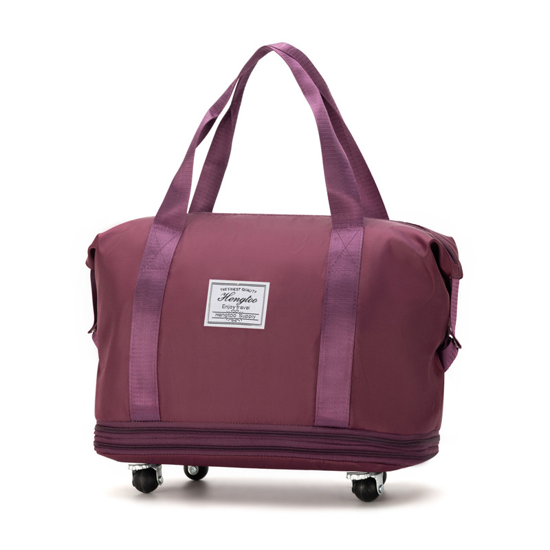 Universal wheel travel bag 2025 new model, lightweight luggage bag, storage bag, maternity bag, dry and wet separation fitness yoga bag Item Picture