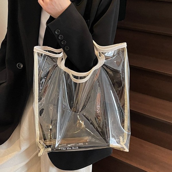 New Spring/Summer 2025 versatile girlish casual bag, double-layered floral print large-capacity outdoor tote bag, single-shoulder bag Specification drawing