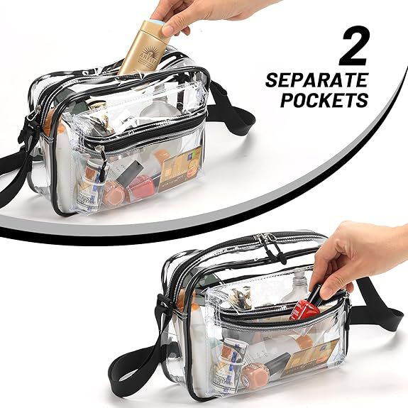New PVC waist bag, adjustable crossbody bag, sports waist bag, Korean version women's bag, water-resistant storage chest bag, mobile phone Specification drawing