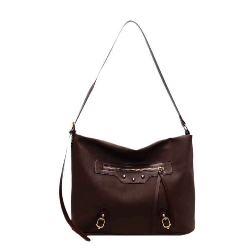 A retro and versatile large-capacity underarm tote bag for women, a new 2024 autumn and winter fashion single-shoulder commuter bag Item Picture