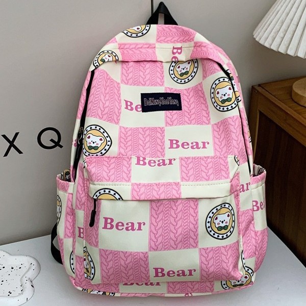 Niche design backpack for girls, cartoon and cute student schoolbag, Hong Kong-style large-capacity Japanese-style Instagram versatile schoolbag for girls Application Scenario