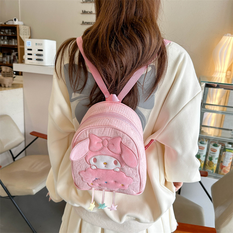 Cartoon cute children's double-back outdoor casual and versatile snack bag, kindergarten entrance backpack, anime little kids' double shoulders Application Scenario