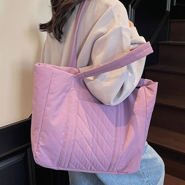 Tote large-capacity casual handbag, commuter shopping bag, simple and elegant, convenient for storage during travel, Tote single-shoulder bag full figure