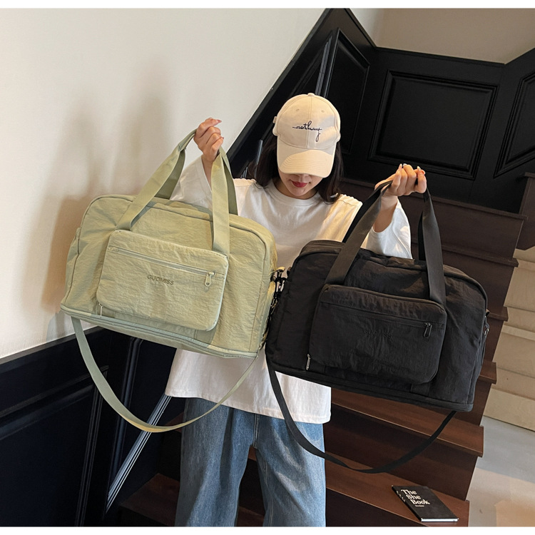 Foldable and expandable lightweight travel bag, women's short business trip luggage bag, men's large-capacity maternity bag, hand-held fitness bag full figure