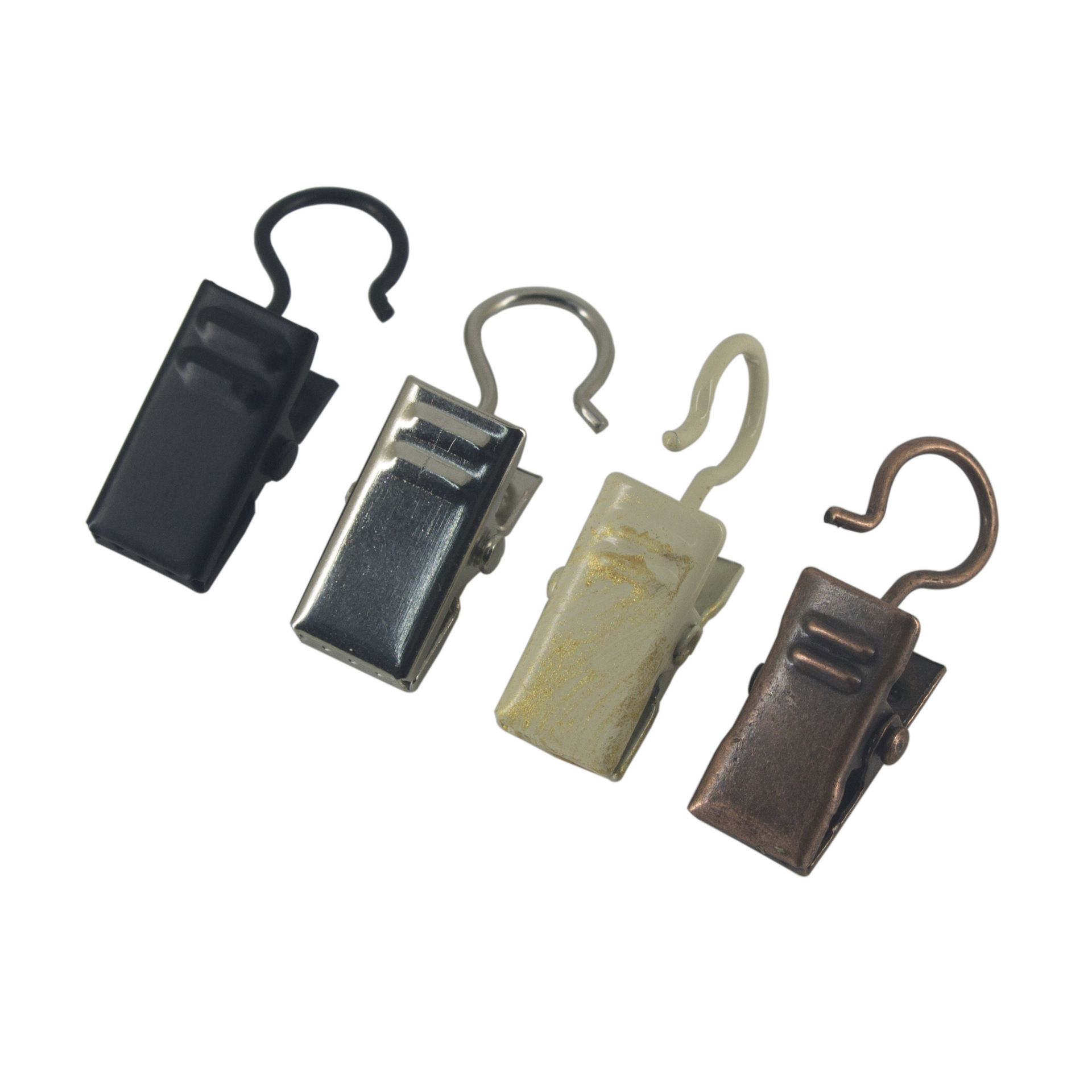 Original manufacturer, home metal, iron, stainless steel, color curtain clips, curtain accessories, curtain clip rings, bath curtain clips Item Picture