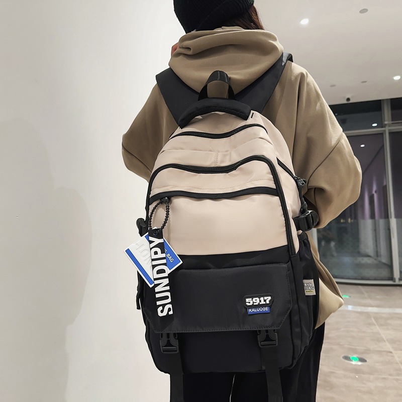 High-appearation-level schoolbags for junior and senior high school students, backpacks for college students, trendy workwear style, large-capacity travel backpacks Specification drawing