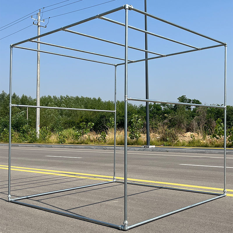Galvanized steel pipe clothes drying rack manufacturer, new square frame, grape rack, sunshade frame, indoor and outdoor balcony floor factory Specification drawing