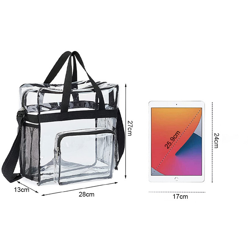 In-stock cross-border transparent PVC storage bags, Amazon portable hand-held travel toiletry bags, large-capacity luggage bags details Picture
