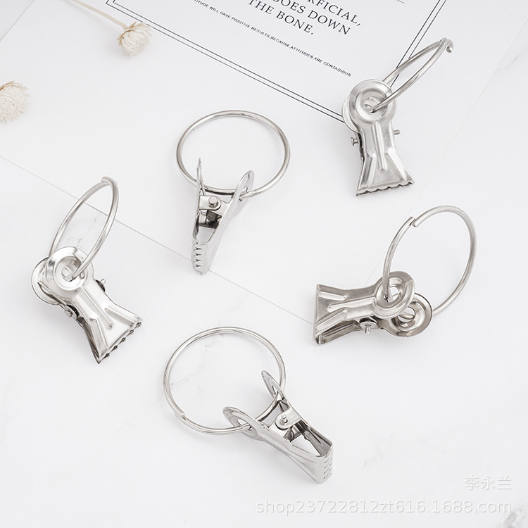 Metal curtain clips with teeth, opening clips, curtain clips, hanging rings, hanging rings, Roman clips (thickened) Specification drawing