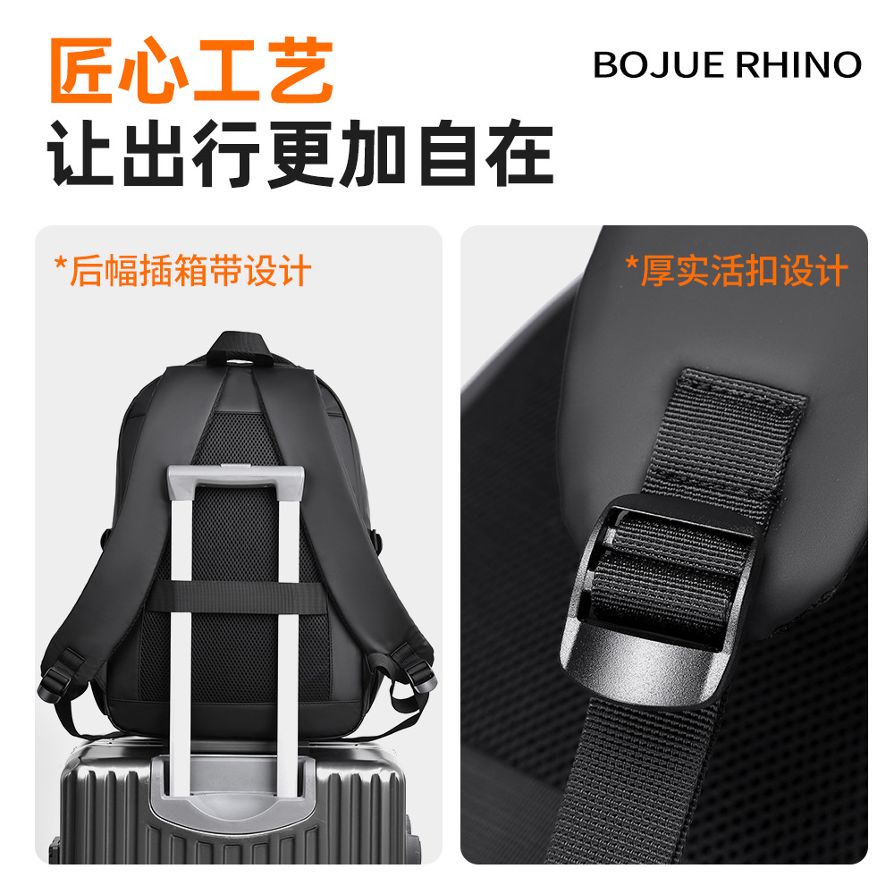 A large-capacity men's casual backpack with a simple yet sophisticated feel, a travel and business backpack, and a water-resistant laptop bag Application Scenario