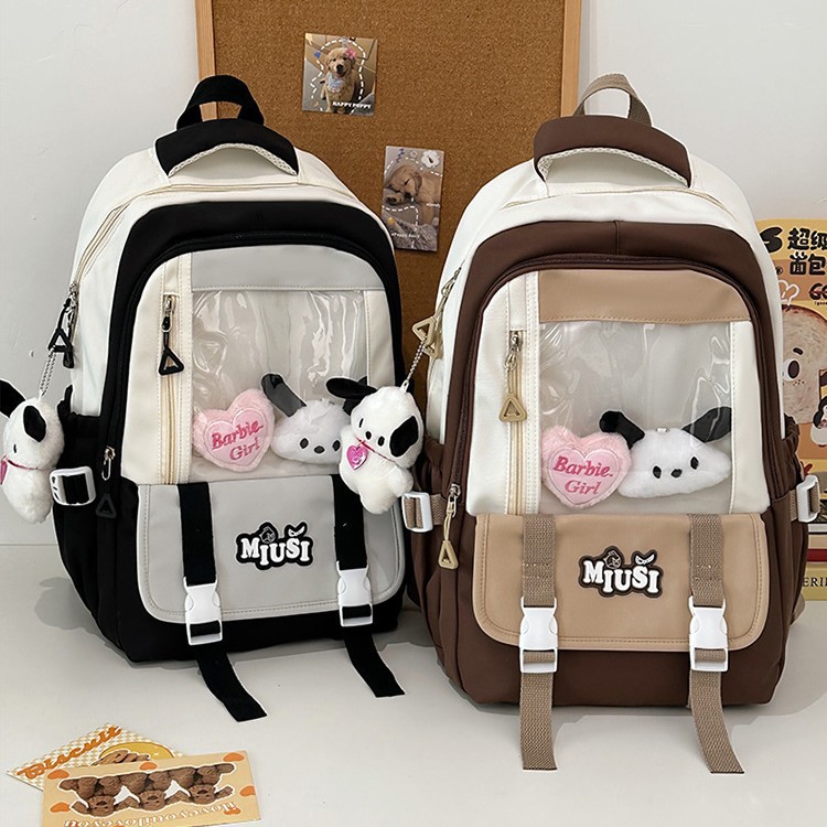 High-appearance-level internet-famous backpack, pain-relieving schoolbag, female student, Korean version large-capacity backpack, versatile for junior high school and senior high school students Application Scenario