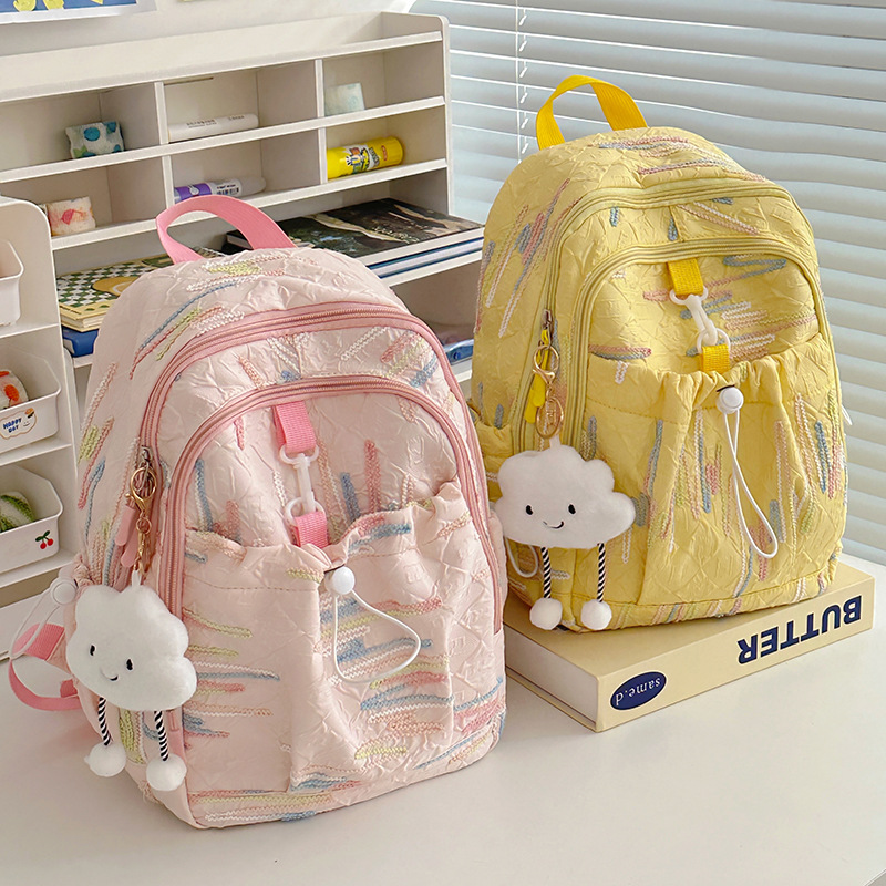 Korean-style schoolbag, high school girl's appearance level, cute and soft girl's backpack, Instagram small bag, mini travel backpack full figure