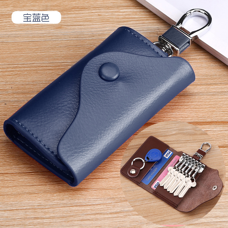 Leather car key case manufacturer wholesale large-capacity multi-functional waist-hung key case, simple and practical card case integrated Application Scenario