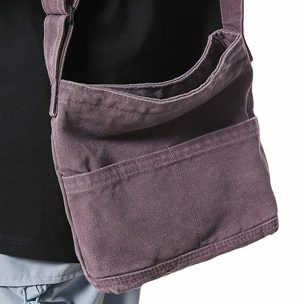 Japanese-style washed canvas crossbody bag 2025 new style ins casual, artistic and retro single-shoulder bag with large capacity tote bag Specification drawing