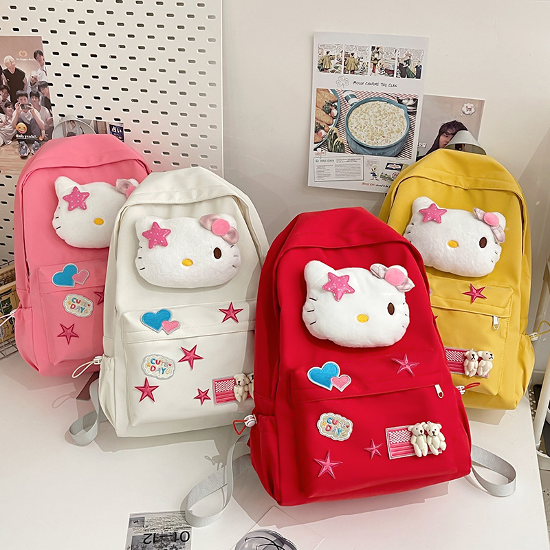 Cross-border high-appearance-level schoolbag, large-capacity, cute backpack for primary, junior high and senior high school students, Japanese-style cartoon backpack full figure