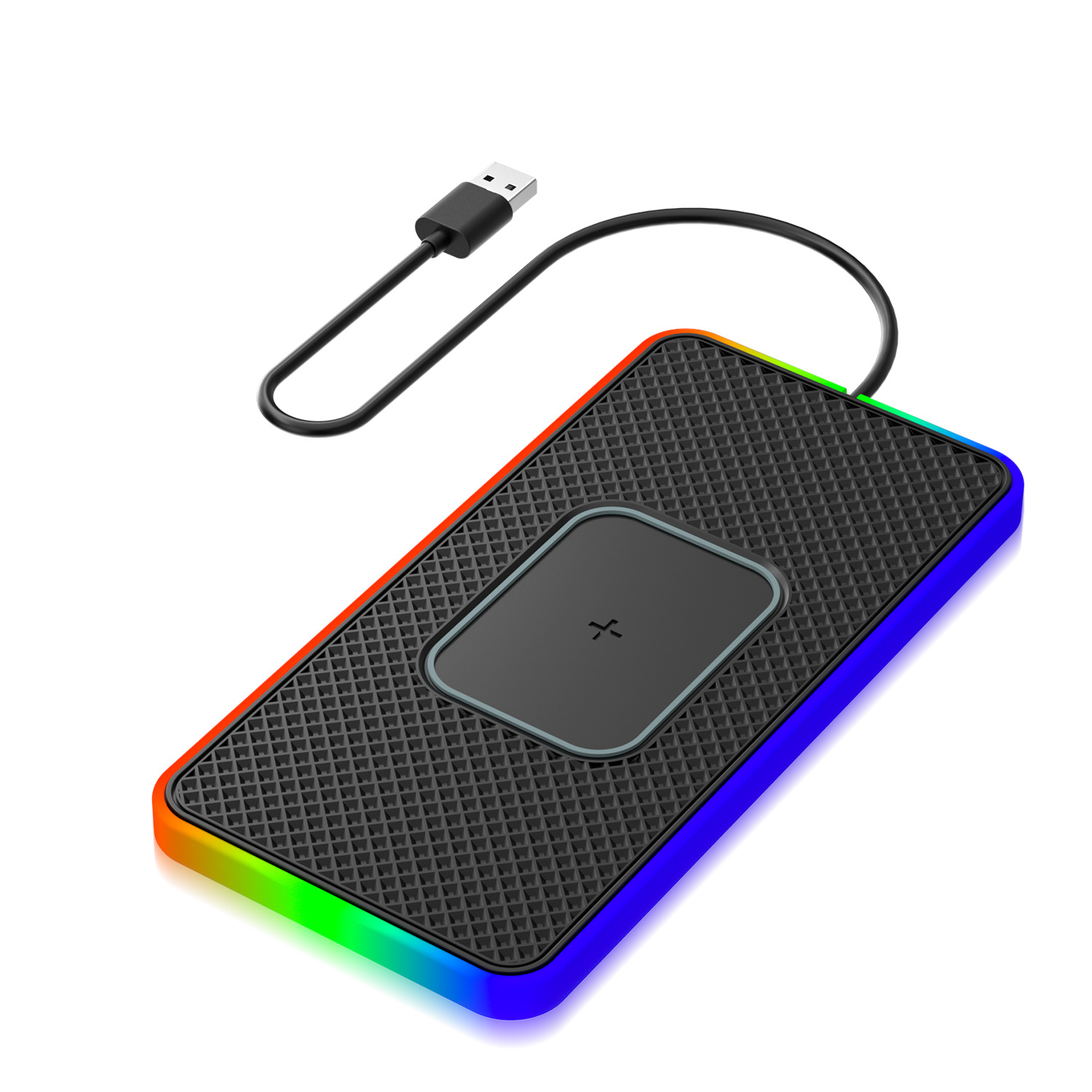 The ambient light-emitting car mobile phone wireless charger is suitable for Mercedes-Benz, BMW, Audi, Toyota, Honda, Volkswagen and Apple details Picture