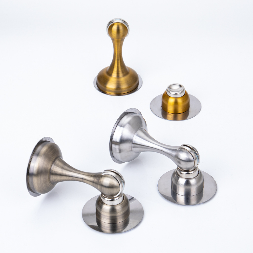 Stainless steel strong magnetic door suction, thickened door stop, no need for drilling, anti-collision device, bedroom door, silent strong magnetic floor suction Specification drawing