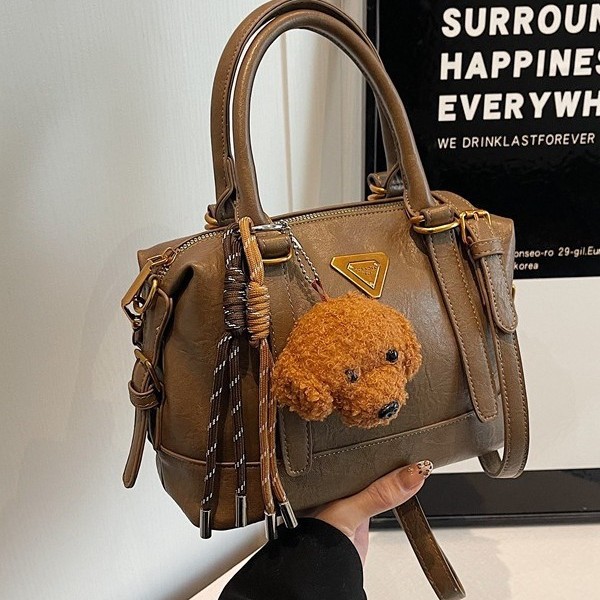 Winter Maillard retro hand-held bowling bag for women 2024 new style fashionable pillow bag Versatile crossbody bag Specification drawing
